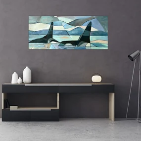 Obraz - Kosatky (120x50 cm)
