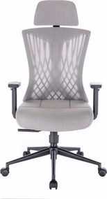 MI Ergonomické kreslo AVERY svetlosivé