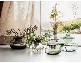 Zelená sklenená váza Inu - Zone