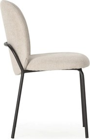 Čierno-krémové jedálenské stoličky v súprave 4 ks Daia – Marckeric
