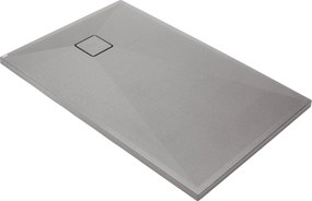 Deante Obdĺžniková sprchová vanička Correo 100x90 cm, granit, sivá metalic - KQR S45B