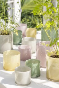 Ib Laursen Sklenený obal na kvetináč Venecia Green 12 cm