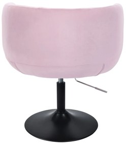 LuxuryForm DESIGN Kreslo MONTANA VELUR na čiernom tanieri - levanduľa