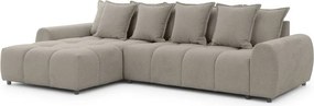 Taupe rohová pohovka (ľavý roh/s leňoškou) Albane – Ropez