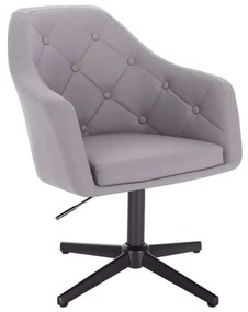 LuxuryForm DESIGN Kreslo ANDORA na čiernom kríži - sivé