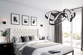 Toolight Toolight, LED moderné stropné svietidlo + diaľkové ovládanie APP820-CP, čierna, OSW-06881