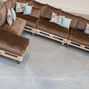 Golden Garden Paletové sedenie GG93/1 - Podsedáky a Vankúše "FIT IN" 120cm x 80cm x 15cm - penový granulát - capuccino