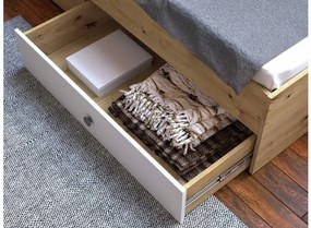 Jednolôžková posteľ 90cm Seraphina WK14 (dub artisan + biela + sivá). Vlastná spoľahlivá doprava až k Vám domov. 1122572