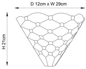 Endon 64302 - Nástenné svietidlo Tiffany PEARL 1xE14/40W/230V