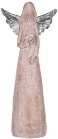 Anjel so strieborným srdcom 24cm