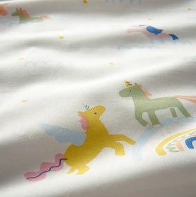Detské bavlnené obliečky MAGIC UNICORN TALES biele, 100% bavlna Rozmer obliečky: 70 x 80 cm | 140 x 200 cm