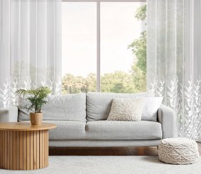 ZÁCLONA NA KRÚŽKOCH TALINA 140X250 CM VZOROVANÁ