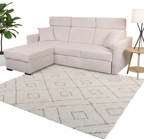 Béžová menčestrová rohová rozkladacia sedacia súprava Lars