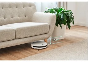 Sencor - Robotický vysávač s mopom 2v1 18W/1500 mAh biela + diaľkové ovládanie
