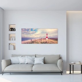 Obraz - Červený maják (120x50 cm)