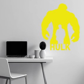Veselá Stena Samolepka Hulk silueta Farba: žlutá, Veľkosť: 60 x 73 cm