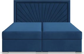 Manželská posteľ VICENZA Velvet 180×200 cm tmavomodrá