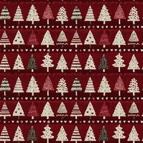 Krepové obliečky BURGUNDY TREES vínové Rozmer obliečky: 70 x 90 cm | 140 x 200 cm