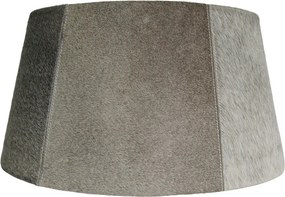 Šedé tienidlo na lampu z hovädzej kože 50 cm - 40 * 50 * h 26 cm