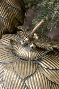 Elegantná kovová dekorácia šiška v antik mosadze - 31*47 cm