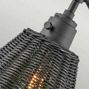 Hinkley HK-ARTI-1W-BK-BR - Bodové nástenné svietidlo ARTI 1xE27/60W/230V čierna
