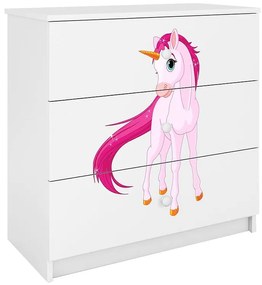Detská komoda Babydreams Biely – Jednorožec
