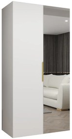 Skriňa Marbella II 100 biela/zlatá