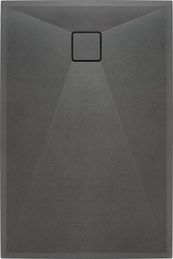 Deante Correo, obdĺžniková granitová sprchová vanička 120x90x3,5 cm, antracitová-titanium, KQR_T43B