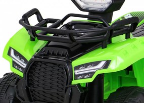 Ramiz Detská štvorkolka na batérie Storm zelená + motor 25W + MP3 USB + LED