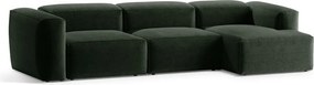 Zelená rohová pohovka (pravý roh/s leňoškou) Bergamo – Cosmopolitan Design