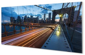 Obraz na akrylátovom skle Mrakodrapy bridge river 140x70 cm
