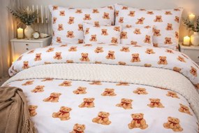 INTERMEDIC SK Posteľné obliečky Mackovia s mašličkou 140x200/70x90 cm – Bavlna, Zips