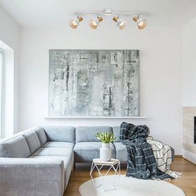 Rabalux HOLLY stropné bodové svietidlo max. 4x40W | E14 | IP20 - biela, svetlé drevo