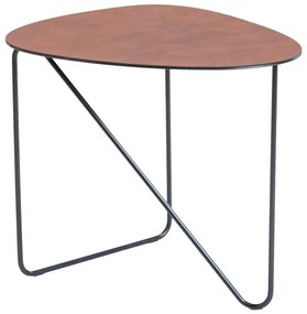 Koňakovohnedý kovový konferenčný stolík 37x44 cm Curve M Bull – LIND DNA