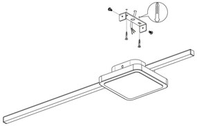 Eglo 99607 - LED Stropné svietidlo SARGINTO 1xLED/6,3W/230V + 1xLED/5,4W