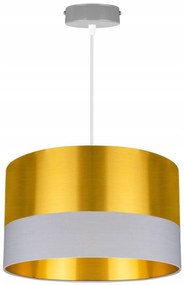 Závesné svietidlo GOLDEN, 1x zlaté textilné tienidlo (výber z 2 farieb), (výber z 2 farieb konštrukcie), (fi 35cm)