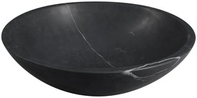 Sapho Sapho, BLOK kamenné umývadlo priemer 40cm, čierny Marquin, matný, 2401-35