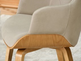 Stolička Sorien K (béžová + dub). Akcia -18%. Vlastná spoľahlivá doprava až k Vám domov. 1111267