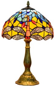 Tiffany stolná lampa Dragon 108 - Huizhou Oufu Lighting v.48xš.30, sklo/kov,40W