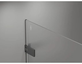 Mexen Lunar-F L, skladací sprchový kút ľavý 70 x 70 cm, 8mm číre sklo, grafitový profil, 836L-070-070-95-00-L