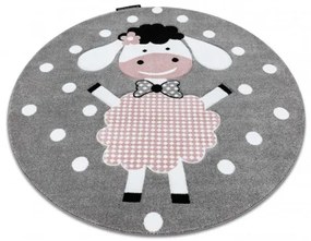 Okrúhly koberec PETIT DOLLY Ovečka, sivá Veľkosť: kruh 140 cm