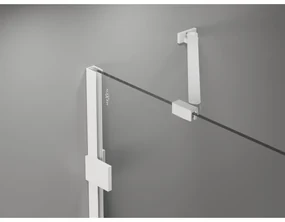 Mexen Lunar Duo, výklopný sprchový kút 95 x 80 cm, 8mm číre sklo, biely profil, 834-095L-080P-20-00