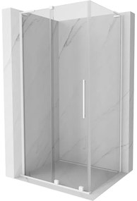 Mexen Velar L, sprchový kút s posuvnými dverami 110 x 120 cm, 8mm číre sklo, biela matná, 871-110-120-03-20