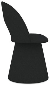 Čierne čalúnené jedálenské kreslo Kalo – Makamii