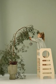 Montessori učiaca detská veža stredná natural