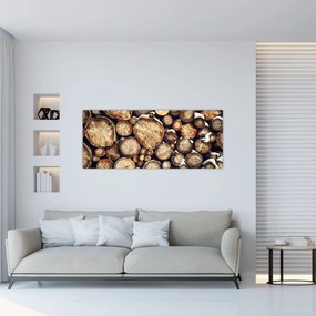 Obraz - Drevo v snehu (120x50 cm)