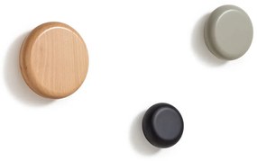 Nástenné drevené háčiky v súprave 3 ks Nadue – Kave Home