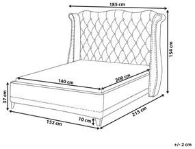 Manželská posteľ 140 cm Ayatta (béžová) (s roštom). Vlastná spoľahlivá doprava až k Vám domov. 1076362