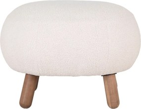 Krémovobiele kreslo s podnožkou Savona – House Nordic