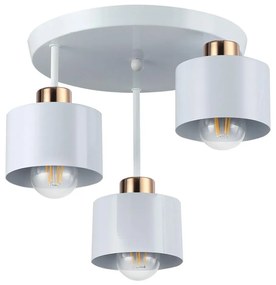 MAXLED Luster na tyči 3xE27/35W/230V pr. 30 cm biela/zlatá MX0238